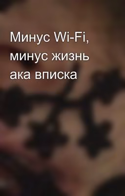Минус Wi-Fi, минус жизнь ака вписка 