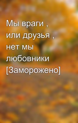 Мы враги , или друзья , нет мы любовники [Заморожено]
