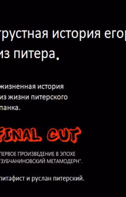 грустная история егора из питера. [FINAL CUT] (отредактированная версия)