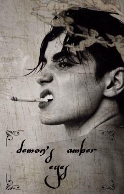 demon's amber eyes.