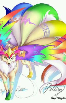 Хранительница радужного леса или радужная волчица!